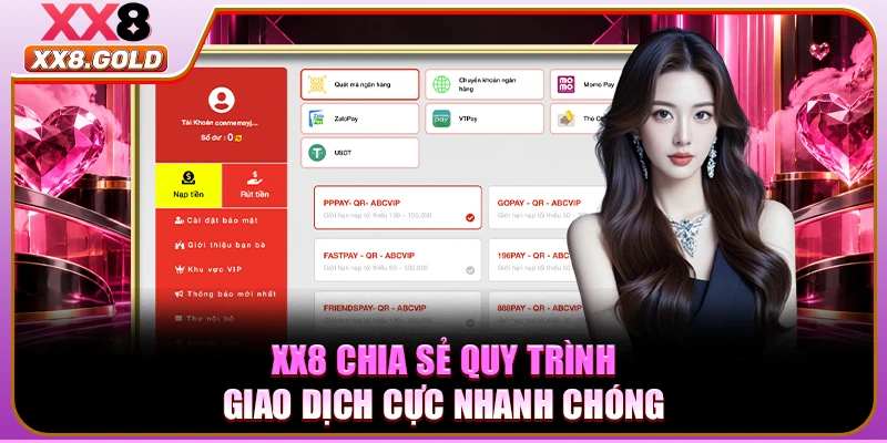 XX8 chia sẻ quy trình giao dịch cực nhanh chóng